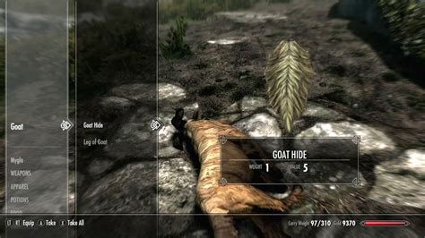 skyrim goat hide id|More.